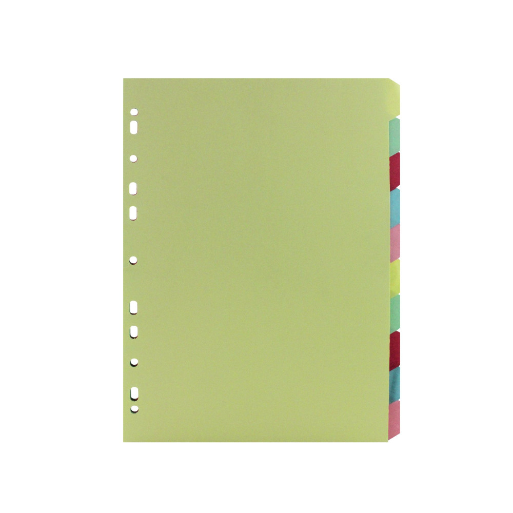 A4 MANILLA DIVIDER 10-PART ASSORTED