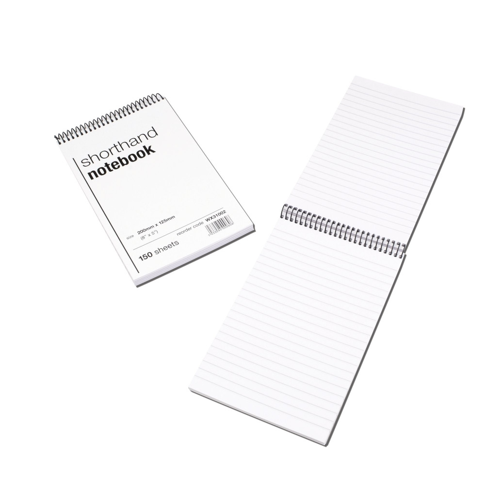 SPIRAL SHORTHAND NOTEBOOK 150LF PK10