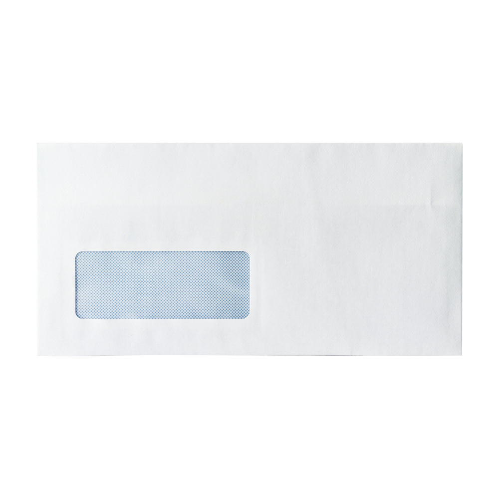 ENVELOPE DL WDW 80GSM SS WHT PK1000