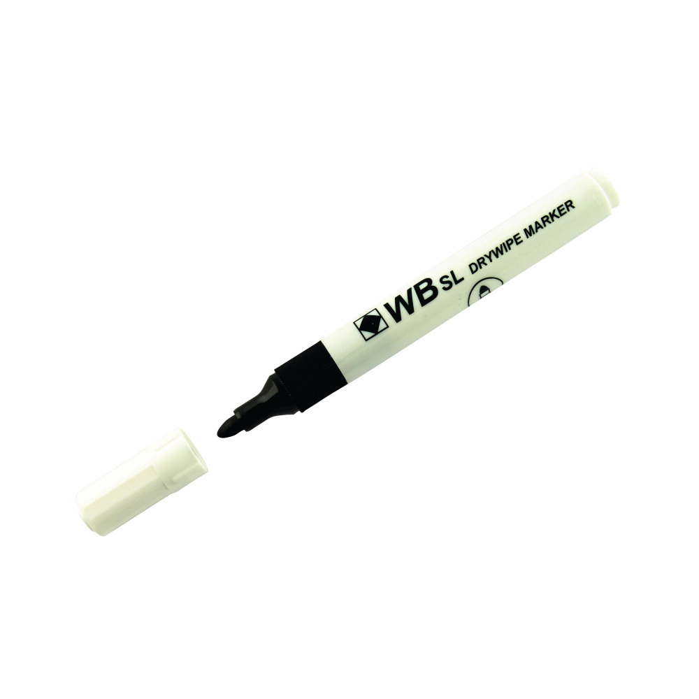 BLACK WHITEBOARD MARKER BULLET PK10