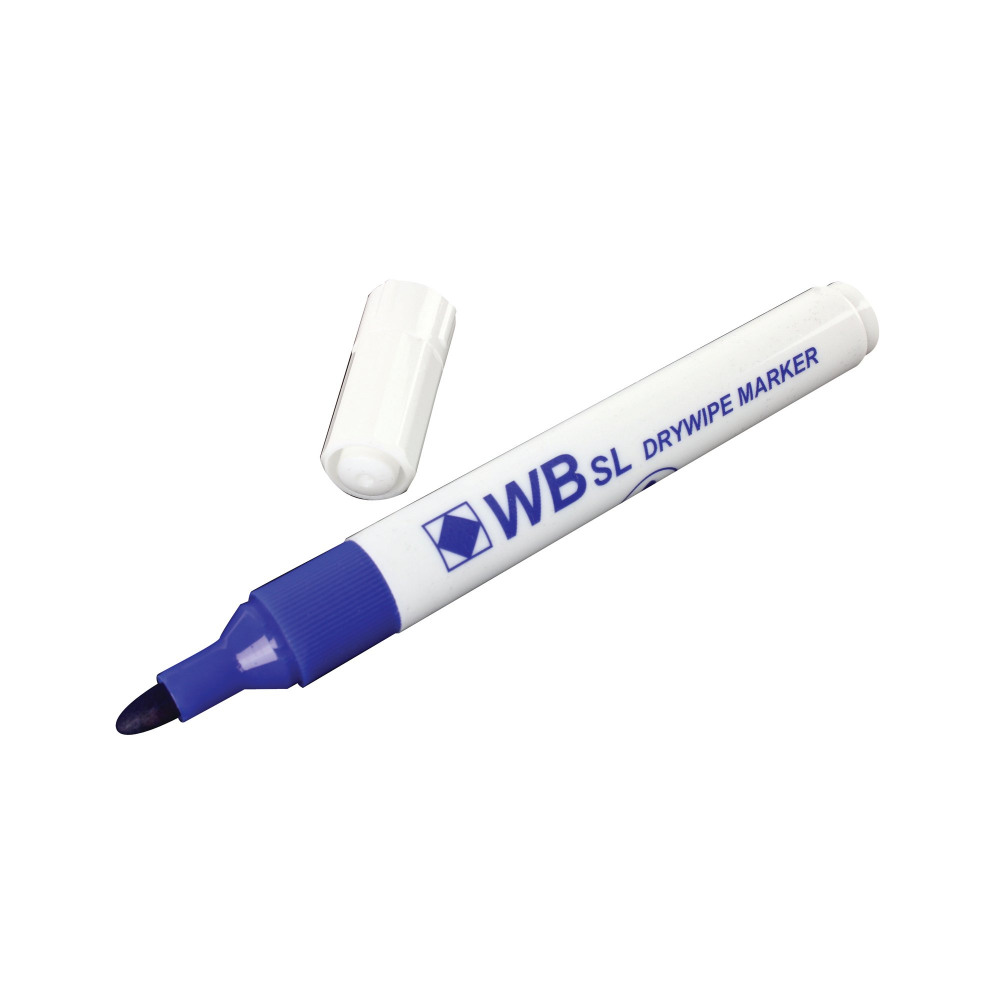 BLUE WHITEBOARD MARKER BULLET PK10