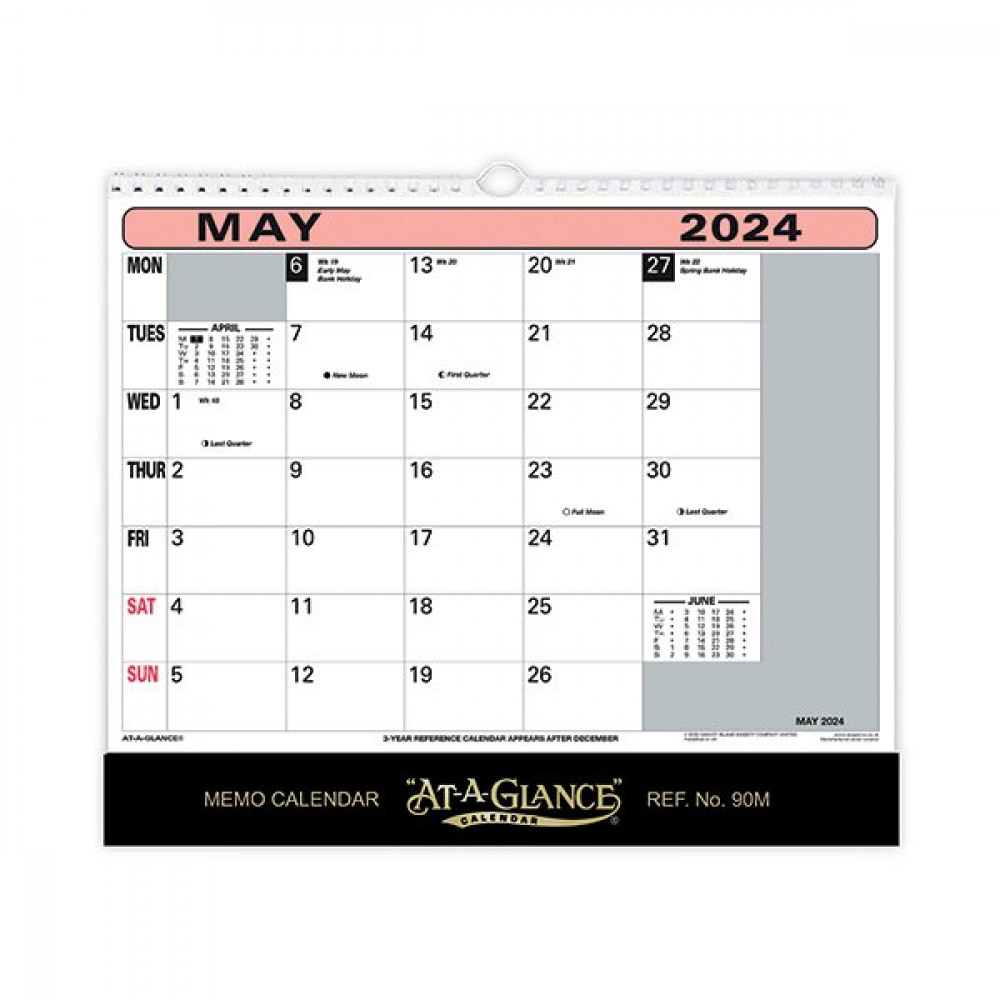 Office Supplies ATAGLANCE WALL CALENDAR 2024