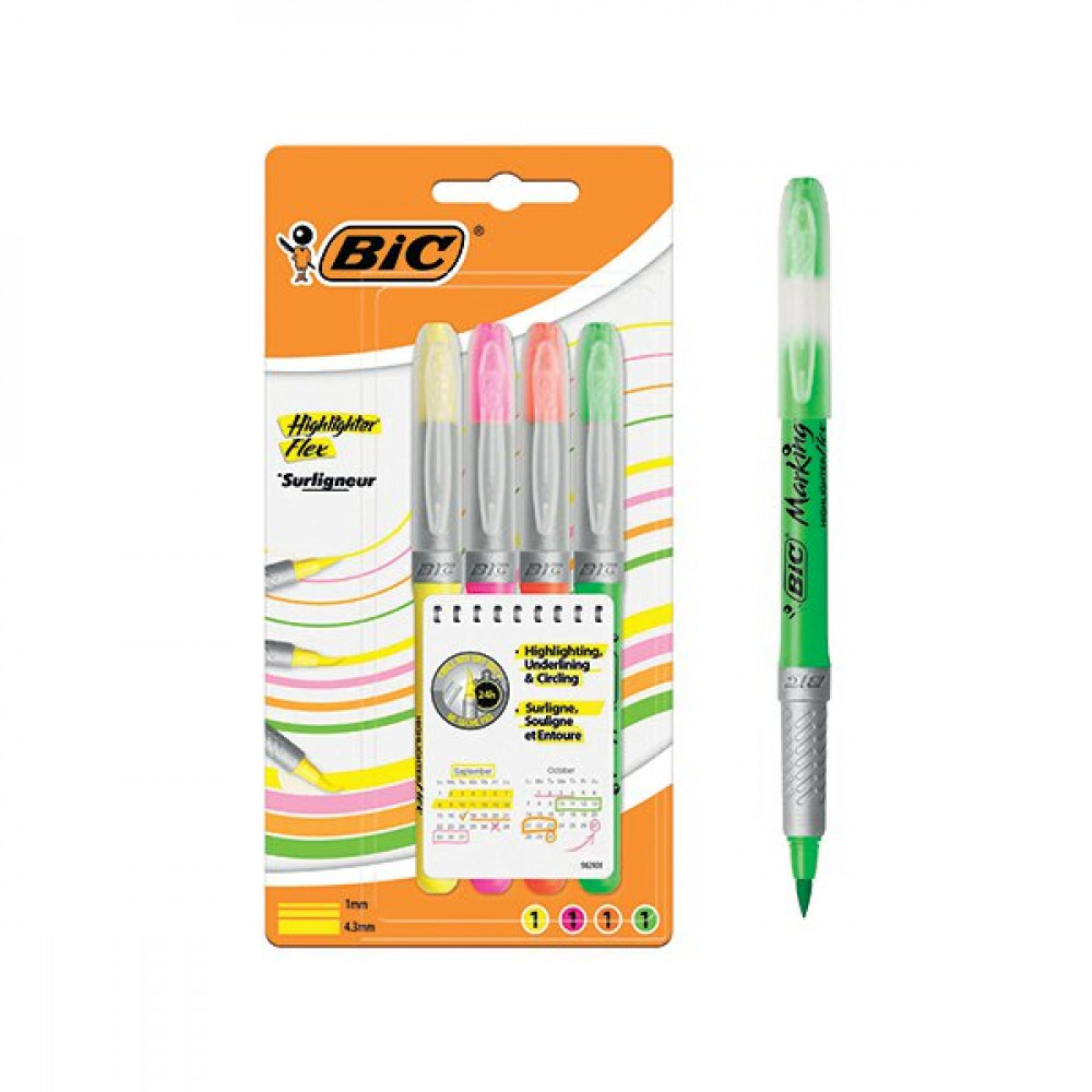 Office Supplies BIC HIGHLIGHTER FLEX ASST 942041 P4