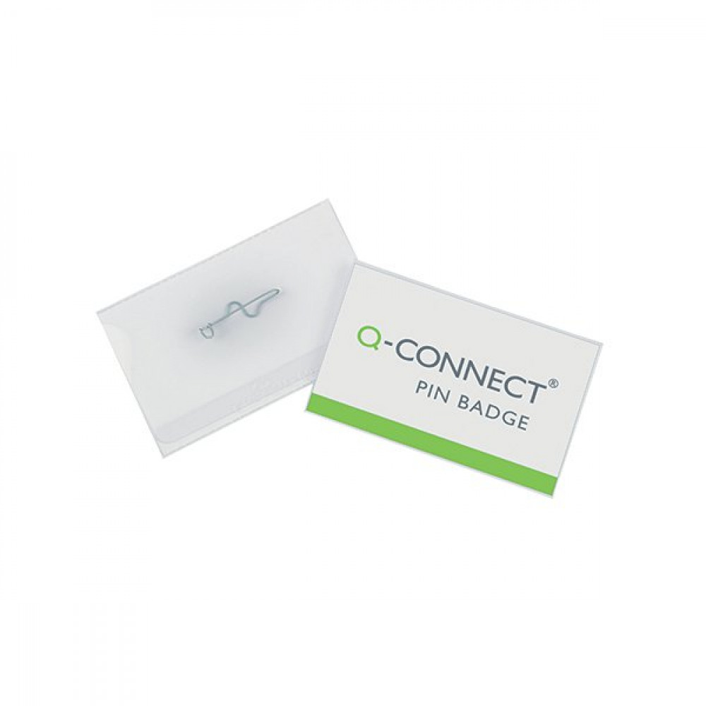 Q-CONNECT PIN BADGE 40X75MM PK100