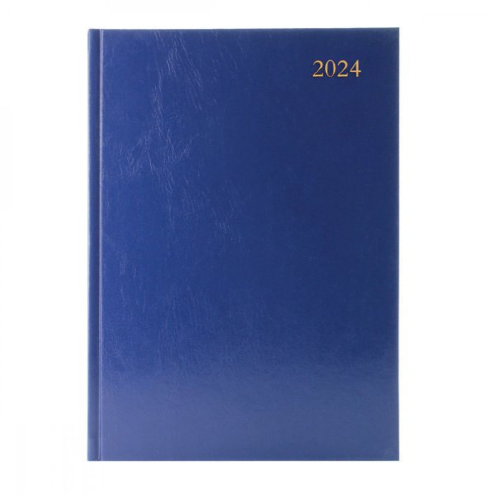 Office Supplies DESK DIARY 2 PPD A4 BLUE 2024
