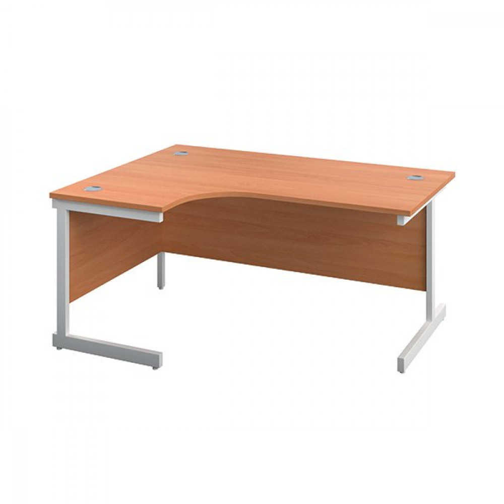 Office Supplies - FIRST RADIAL LH DESK 1600 BCH/WHITE