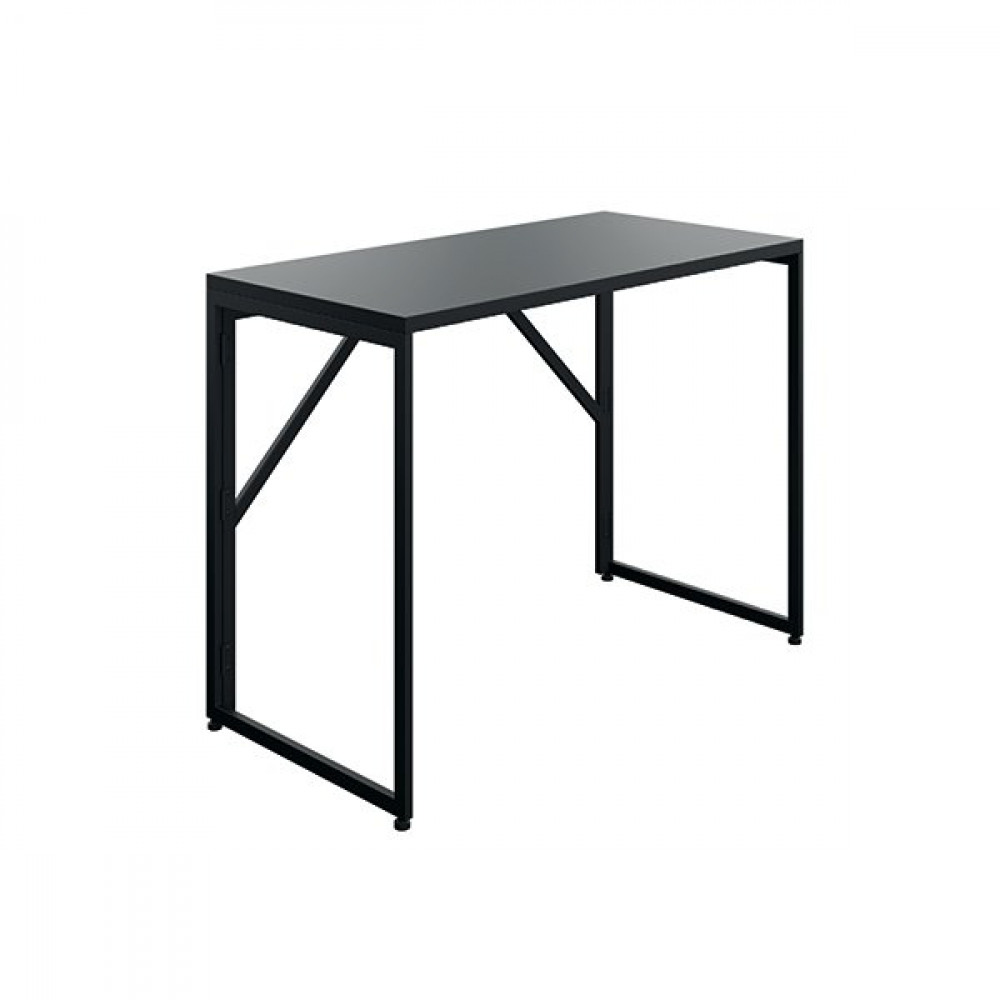 Office Supplies - JEMINI FOLDING DESK BLACK/BLACK LEG