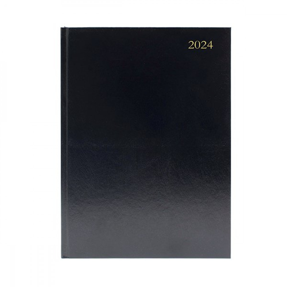 Office Supplies DESK DIARY 2 DPP A5 BLACK 2024