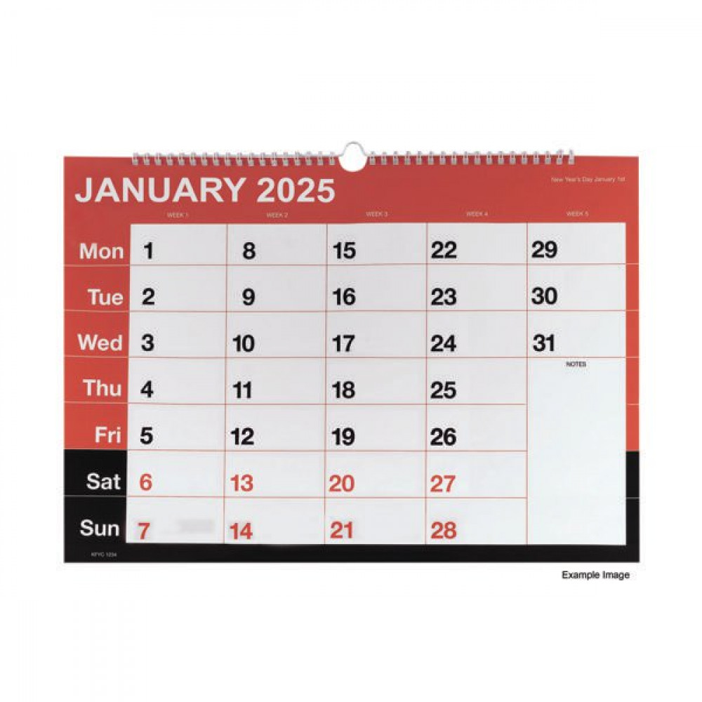 Office Supplies - WIREBOUND MTV CALENDAR A3 2025