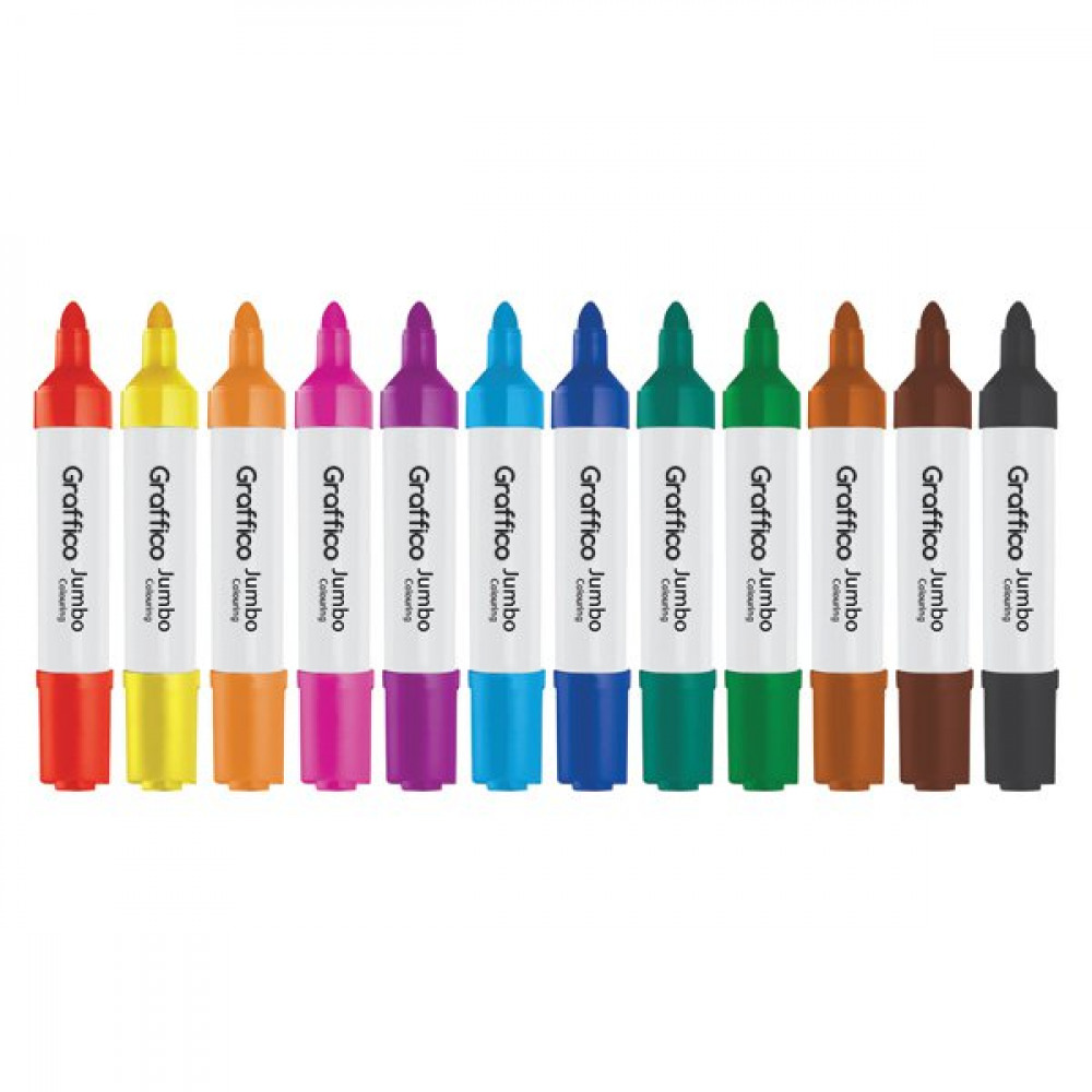 Office Supplies - GRAFFICO JUMBO MARKER ASSORTED PK96