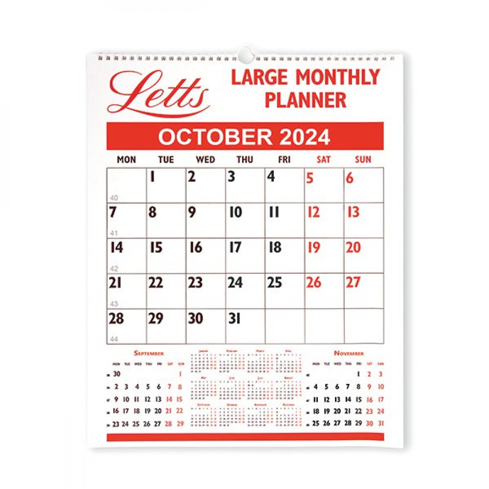 Office Supplies LETTS LARGE MONTHLY PLANNER 2024