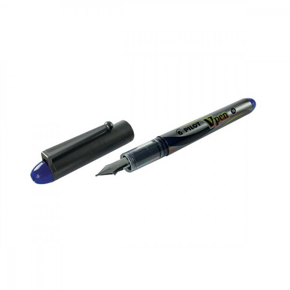 Black Ink PILOT Vpen SVP-4M medium fountain pen 10 Pens Pack 