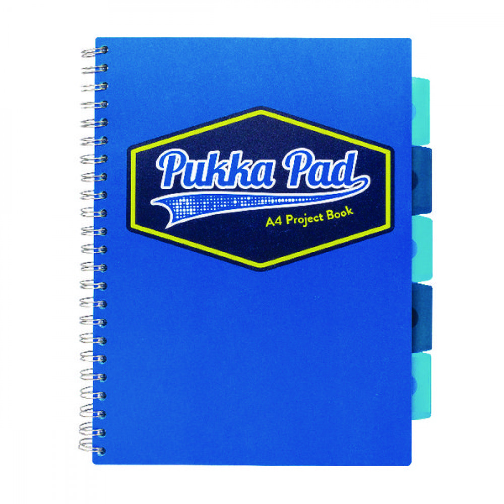 Epower Pukka Vision Project Book A4 Blue Pk3