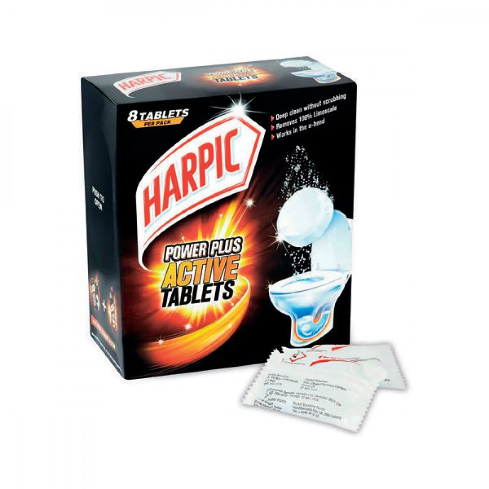 Office Supplies HARPIC LIMESCALE ACTV TABLETS X8 TAB