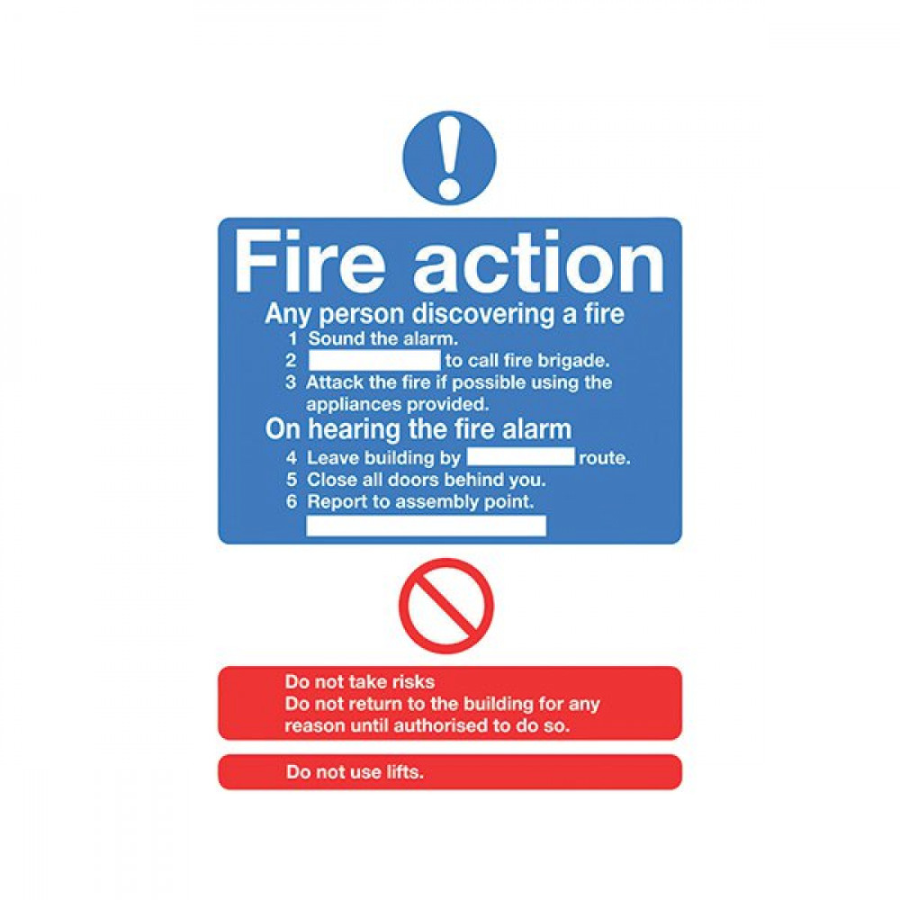 SIGNSLAB A5 FIRE ACTION STANDARD S/A