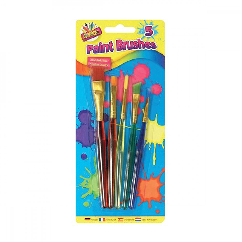 5 Assorted Paint Brushes