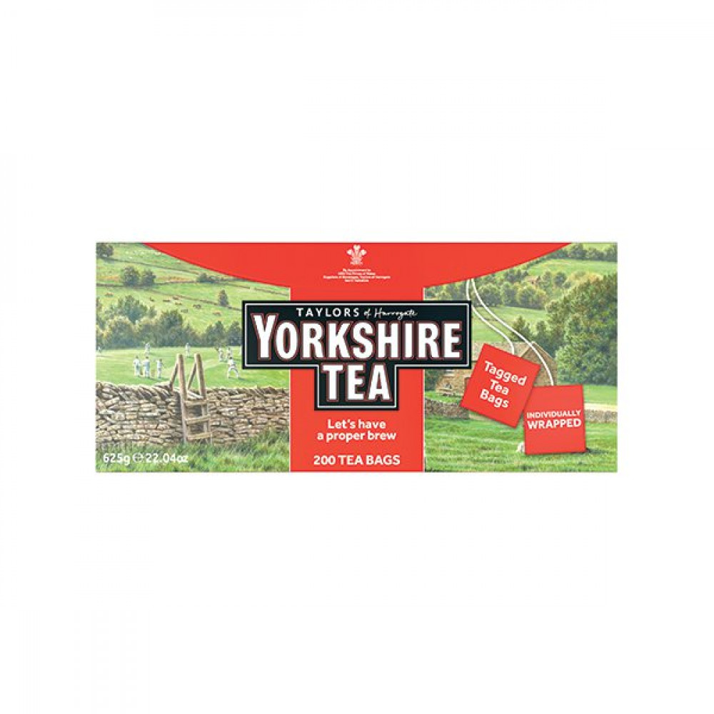 Yorkshire Tea Decaff (200) Individually Wrapped Envelope Teabags