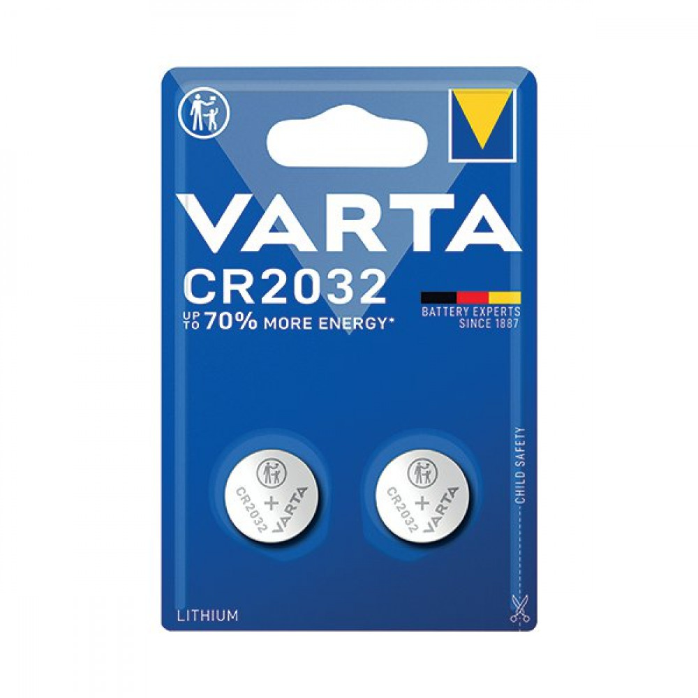 Office Supplies - VARTA CR2032 COIN CELL BATTERY PK2