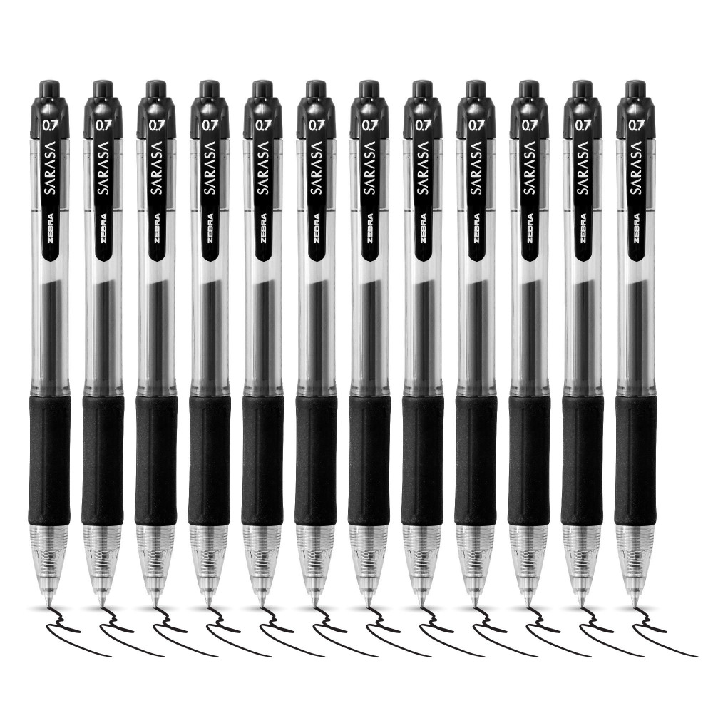 SARASA GEL 0.7 BLACK PK12