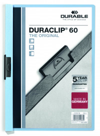 Durable 6mm Blue A4 Duraclip File (Pack of 25) 2209/06