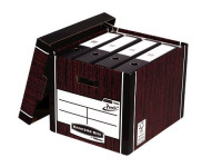 Bankers Box Woodgrain Tall Premium Storage Box (Pack of 10) 7260501