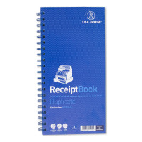 Challenge Duplicate Receipt Book Wirebound 4 Sets per Page 200 Receipts 280x152mm Ref 100080056