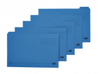 Elba Foolscap Blue Midweight Tabbed Folder Pack of 100 100090234