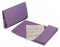 Elba Document Wallet Full Flap 260gsm Capacity 32mm Foolscap Mauve Ref 100090253 [Pack 50]
