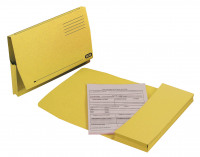 Elba Document Wallet Full Flap 260gsm Capacity 32mm Foolscap Yellow Ref 100090258 [Pack 50]