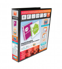 Elba Panorama Presentation Ring Binder PVC 4 D-Ring 40mm Capacity A4 Black Ref 400008417 [Pack 6]