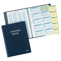 Durable Visitors Book Leather Look 300 Inserts 80gsm Ref 1465-00 [FREE Visitor Badges] Jan-Mar 2017
