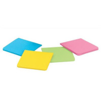 Post-it Super Sticky Full Adhesive Notes Pad 76x76mm Assorted Ref F330-4SSAU [Pack 4]