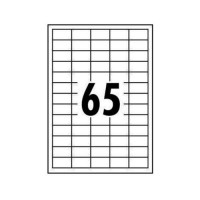 5 Star Value Labels Laser 65 per Sheet 38.1x21.2mm White [6500 Labels]