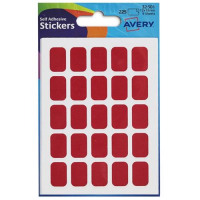 Avery Labels 12x18mm Rectangular Red Ref 32-501 [225 Labels]