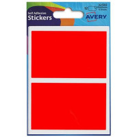 Avery Wallet of Labels 50x80mm Fluo Red Ref 32-503 [12 Labels]