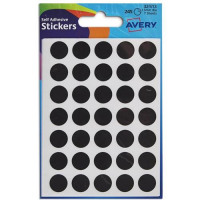 Avery Packets of Labels Diam.13mm Black Ref 32-513