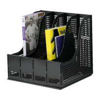 Storage Rack for Lever Arch Polypropylene 4 Sections Black