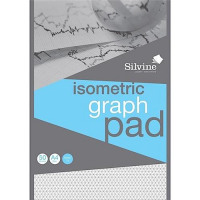 Silvine Student Graph Pad 90gsm 5mm Isometric 50 Sheets A4 Ref A4GPISO