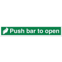 Stewart Superior Sign Push Bar to Open 450x75mm Self-adhesive Vinyl Ref SP127SAV