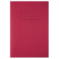 Silvine Exercise Book Ruled and Margin 80 Pages A4 Red Ref EX107 [Pack 10]