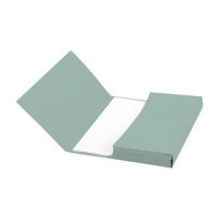 5 Star Office Document Wallet Half Flap 250gsm Recycled Capacity 32mm Foolscap Green [Pack 50]