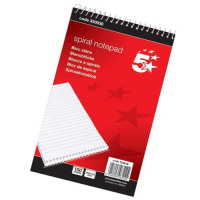 5 Star Office Spiral Notepad Headbound Ruled 300 Pages 127x200mm [Pack 10]