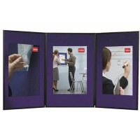 Nobo Showboard Desktop Display 5kg 3 Panels Each of W600xH900xD20mm Sides Blue and Grey Ref 1900044
