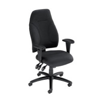 Influx Posture High Back Asynchronous Armchair Seat W500xD500xH420-530mm Black
