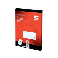 5 Star Office Multipurpose Labels Laser 2 per Sheet 199.6x143.5mm White [200 Labels]