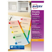 Avery ReadyIndex Dividers Mylar Tabs A4 1-6 Ref 01734501