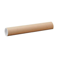 Postal Tube Cardboard with Plastic End Caps L610xDia.76mm [Pack 12]
