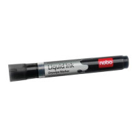 Nobo Liquid Ink Drymarker Drywipe Flipchart OHP Bullet Tip Line Width 3mm Black Ref 1901073 [Pack 12]