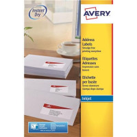 Avery Quick DRY Addressing Labels Inkjet 18 per Sheet 63.5x46.6mm White Ref J8161-25 [450 Labels]