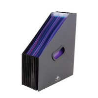 Concord Desk Organiser Expanding Polypropylene 13-Part Portrait Black Ref 7112-PFL